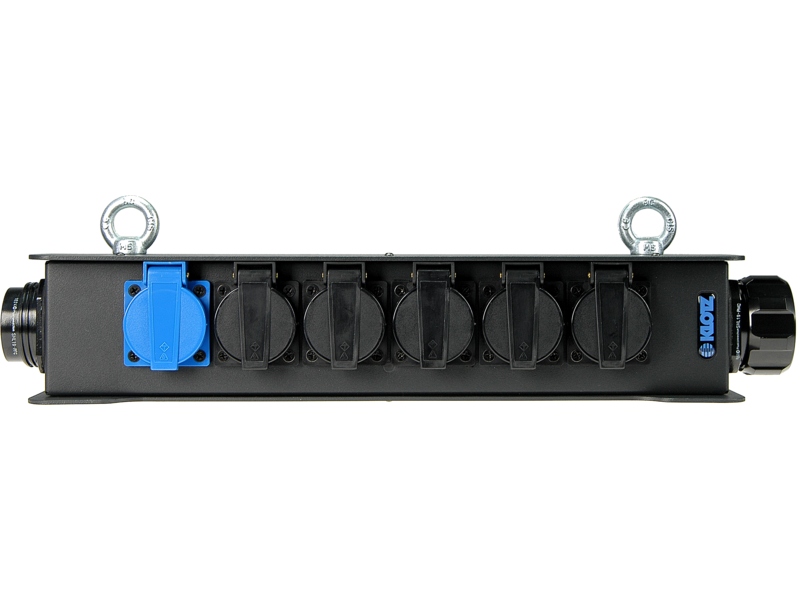 Klotz 6-channel power distribution BOXRMP 419 M/F - 6x Schuko F - Socapex compatible