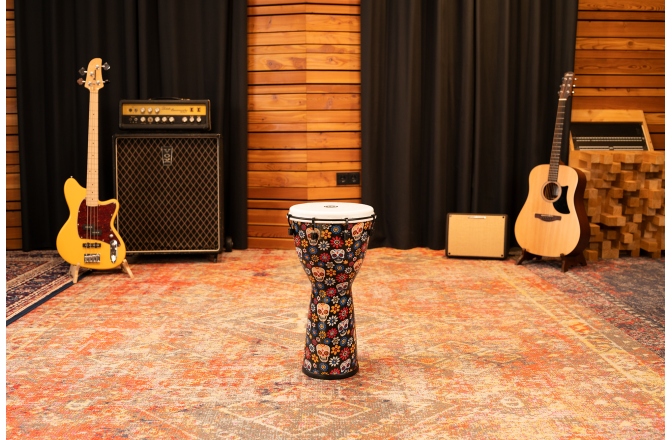 Djembe Meinl 10 Inch Synthetic Djembe, Synthetic Head, Day Of The Dead