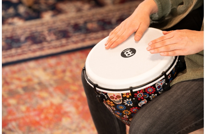 Djembe Meinl 10 Inch Synthetic Djembe, Synthetic Head, Day Of The Dead