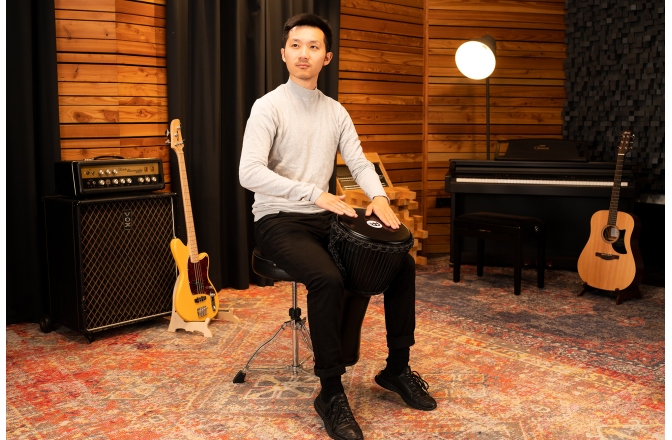 Djembe Meinl Travel Series Djembe - 12" Phantom Black Goat Head