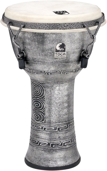 Toca Djembe Freestyle Mechanically Tuned Antique Silver 16,5