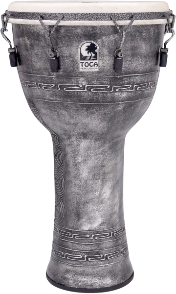 Toca Djembe Freestyle Mechanically Tuned Antique Silver 26