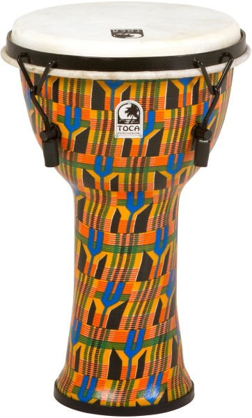 Toca Djembe Freestyle Mechanically Tuned Kente Cloth 16,5
