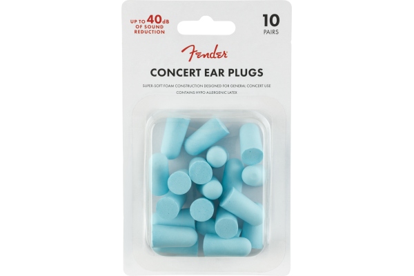 Fender Concert Ear Plugs (10 Pair) Daphne Blue