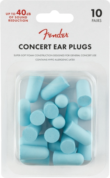 Fender Concert Ear Plugs (10 Pair) Daphne Blue