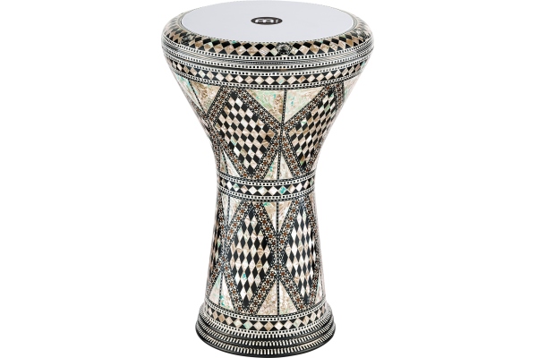 AE Egypt Doumbek, White Pearl, Mosaic Royale - 8 3/4 AE Egypt Doumbek, White Pearl, Mosaic Royale - 8 3/4