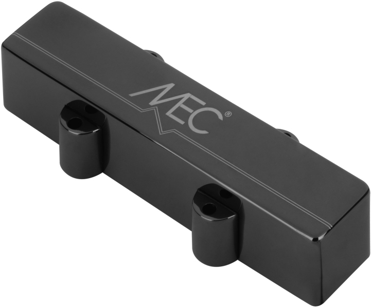 MEC Pickups Active J-Style Bass Pickup (Long), Metal Cover, 4-String Bridge / 5-String Neck & Bridge - Black Chrome