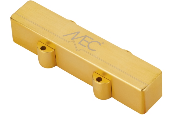 MEC Pickups  Active J-Style Bass Pickup (Short), Metal Cover, 4-String Neck - Brushed Gold