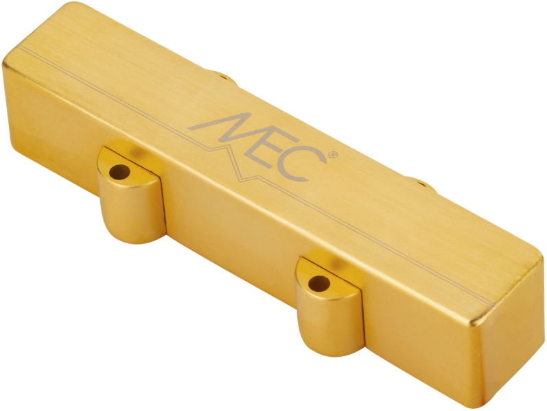 MEC Pickups Active J-Style Bass Pickup (Short), Metal Cover, 4-String Neck - Brushed Gold