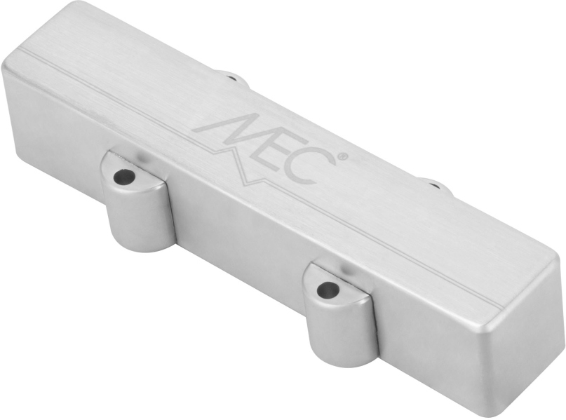 MEC Pickups Active J-Style Bass Pickup (Short), Metal Cover, 4-String Neck - Brushed Chrome