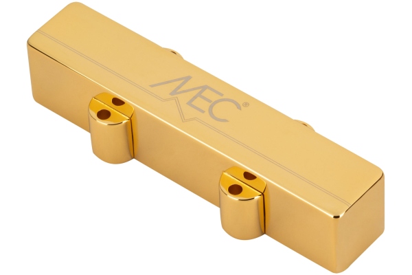  Active J-Style Bass Pickup (Short), Metal Cover, 4-String Neck - Gold
