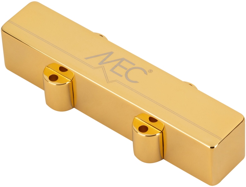 MEC Pickups Active J-Style Bass Pickup (Short), Metal Cover, 4-String Neck - Gold