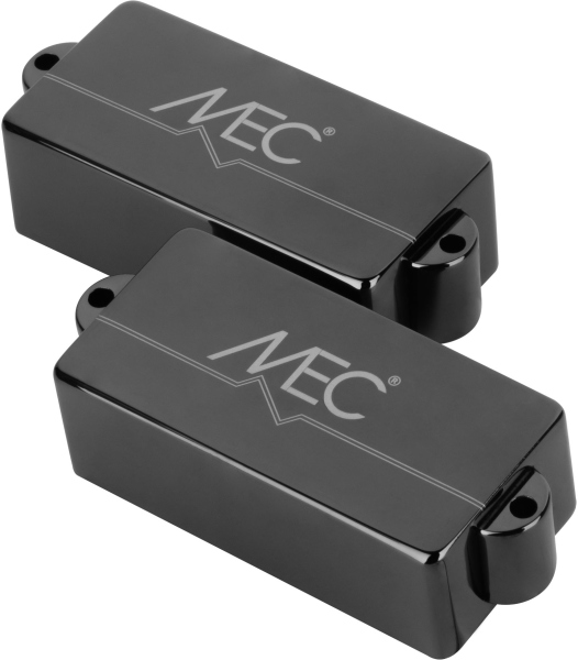 MEC Pickups  Active P-Style Bass Pickup, Metal Cover, 4-String - Black Chrome