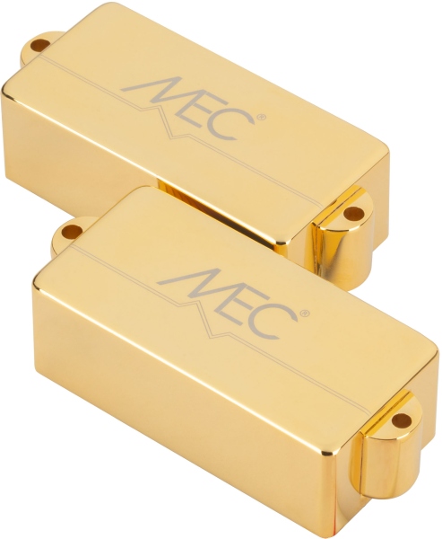 MEC Pickups Active P-Style Bass Pickup, Metal Cover, 4-String - Gold