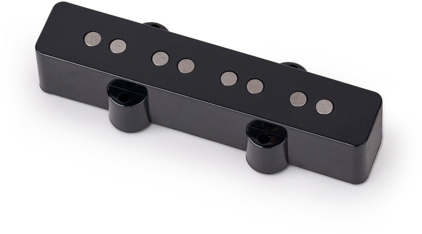 MEC Pickups  Passive J-Style Bass Pickup, Royal Alnico V, Open Pole Pieces, 4-String, Bridge - Black