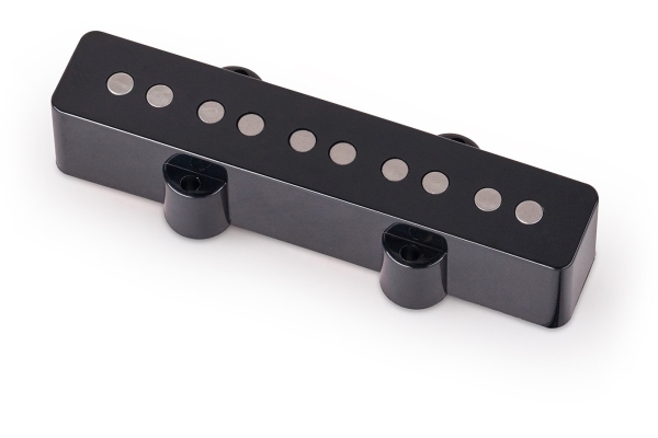 MEC Pickups  Passive J-Style Bass Pickup, Royal Alnico V, Open Pole Pieces, 5-String, Neck - Black