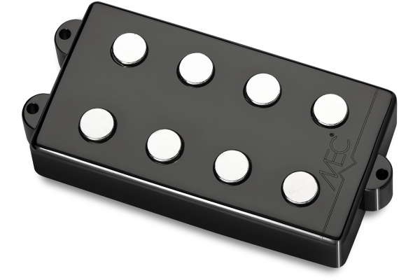  Passive MM-Style Bass Pickup, Metal Cover, 4-String - Black Chrome