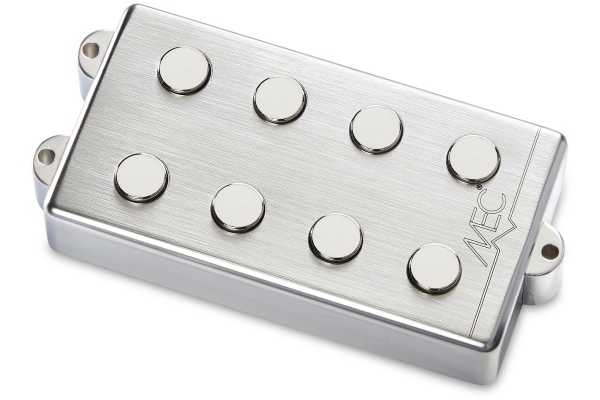  Passive MM-Style Bass Pickup, Metal Cover, 4-String - Brushed Chrome