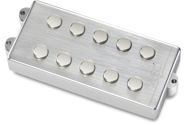  Passive MM-Style Bass Pickup, Metal Cover, 5-String, Bridge - Brushed Chrome