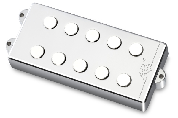  Passive MM-Style Bass Pickup, Metal Cover, 5-String, Bridge - Chrome