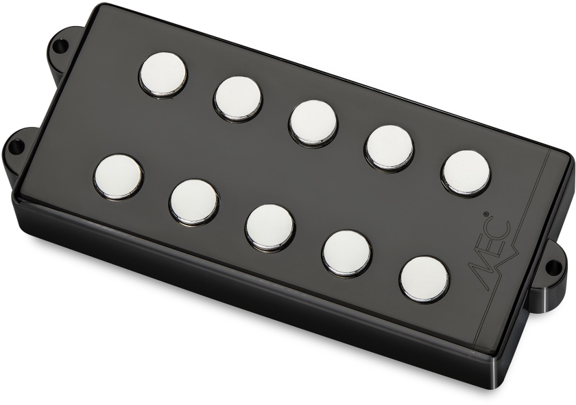 MEC Pickups Passive MM-Style Bass Pickup, Metal Cover, 5-String, Neck - Black Chrome