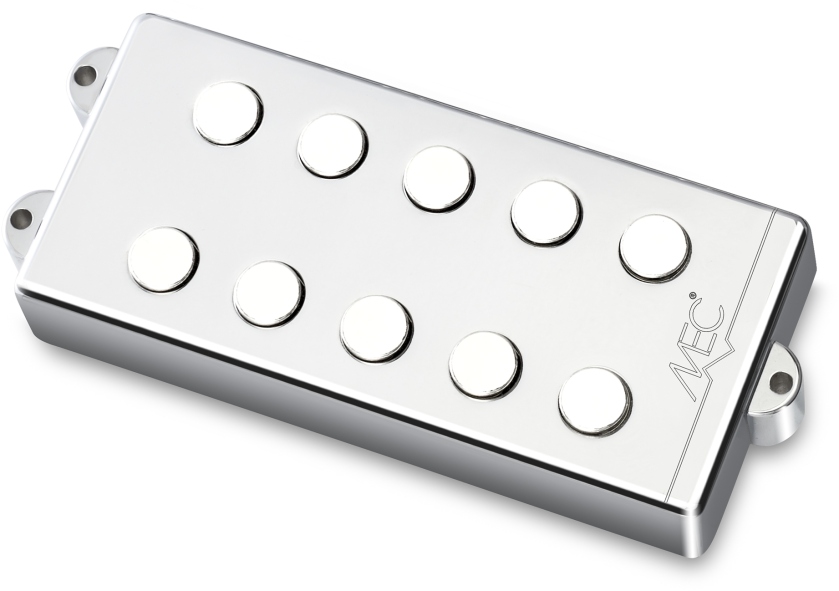 MEC Pickups Passive MM-Style Bass Pickup, Metal Cover, 5-String, Neck - Chrome