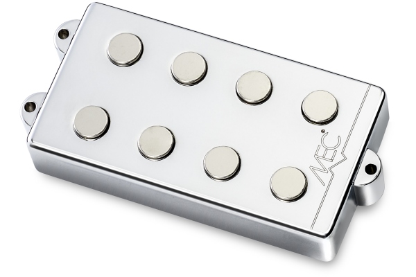  Passive MM-Style Bass Pickup, Metal Cover, 4-String - Chrome