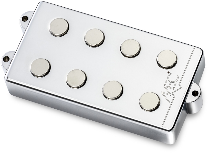 MEC Pickups  Passive MM-Style Bass Pickup, Metal Cover, 4-String - Chrome