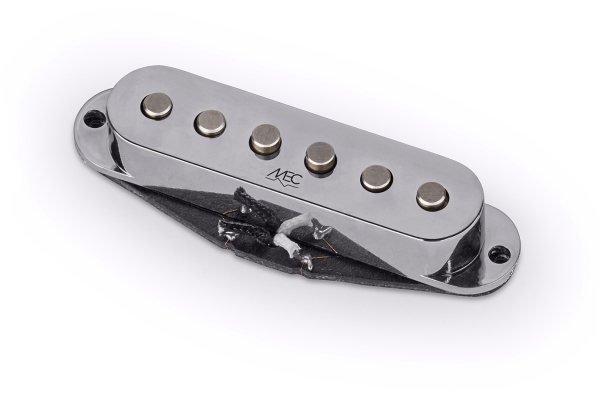 MEC Pickups  Classic Alnico II Single Coil Guitar Pickup, Middle, RW/RP - Chrome Cover