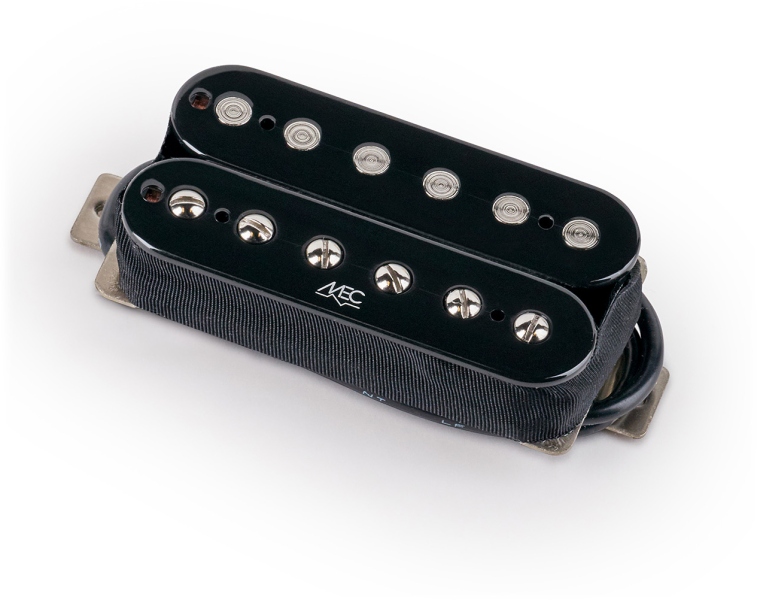MEC Pickups Modern Humbucker Guitar Pickup, Bridge, Tremolo Spacing, Open Bobbin - Black