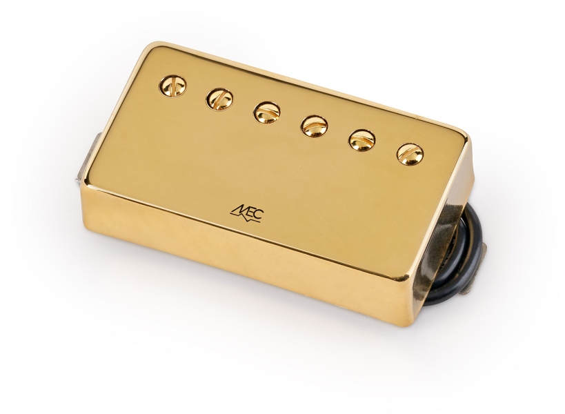 MEC Pickups Vintage Alnico V Humbucker Guitar Pickup, Neck - Gold Cover