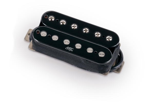  Vintage Alnico V Humbucker Guitar Pickup, Open Bobbin, Neck - Black