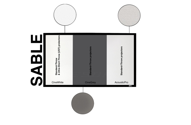 Ecran de proiecție cu montare pe trepied Elitescreens  221.4 x 124.4 cm SABLEFRAME ER100WH1 rama catifelata