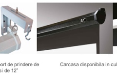 Ecran de proiectie de perete/tavan cu proiectie frontala retractabil cu actionare manuala Elitescreens M120UWH2