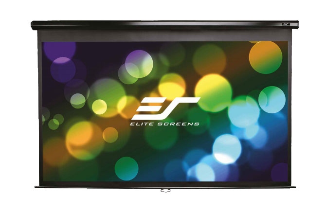 Ecran de proiectie de perete/tavan cu proiectie frontala retractabil cu actionare manuala Elitescreens M120UWH2