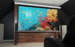 Ecran de proiecție de perete/tavan manual 203.7  x 114.5 cm Elitescreens Ecran proiectie electric profesional, perete/tavan, 265.7 x 149.6 cm, Tensionat, Saker SKT120XHW-E20, 16:9