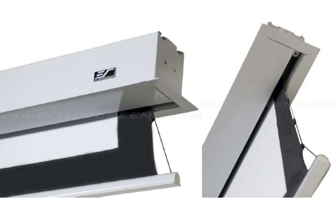 Ecran de proiectie electric incastrabil in tavan Elitescreens Evanesce Tab-Tension Series 232cm x 145cm