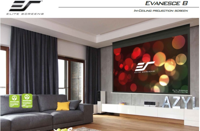 Ecran de proiectie electric incastrabil in tavan Elitescreens Evanesce B EB110HW2-E12