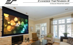 Ecran de proiectie electric incastrabil in tavan Elitescreens Evanesce Tab Tension B ETB110HW2-E8