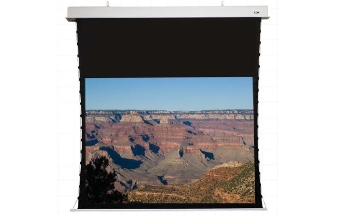 Ecran de proiectie electric incastrabil in tavan Elitescreens Evanesce Tab-Tension Series 298cm x168cm