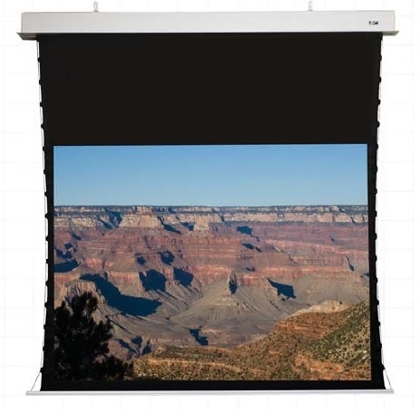 Ecran de proiectie electric incastrabil in tavan Elitescreens Evanesce Tab-Tension Series 298cm x168cm