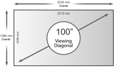 Ecran de proiecție Elitescreens Ecran de proiectie AR100H-CLR3, rama fixa, 222 x 125 (100"),Ambient Light Rejecting, ALR ULTRA SHORT