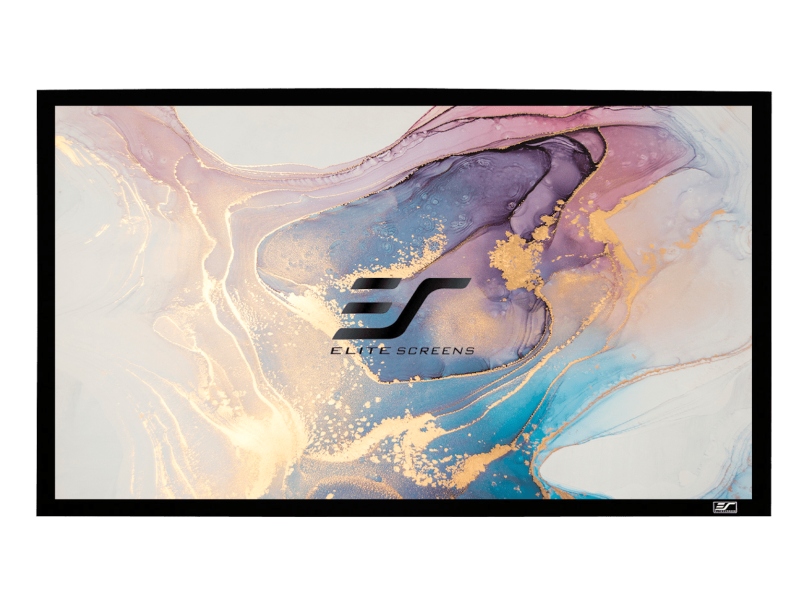 Elitescreens Ecran proiectie cu rama fixa, de perete, 243.6x136.9, SABLEFRAME ER110WH, Format 16:9, rama catifelata