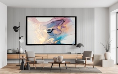 Ecran de proiecție Elitescreens Ecran proiectie cu rama fixa, de perete, 243.6x136.9,  SABLEFRAME ER110WH, Format 16:9, rama catifelata