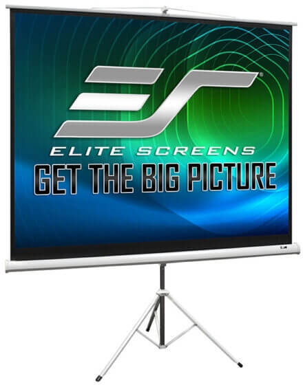 Elitescreens T136NWS1 244cm x 244cm rama alba