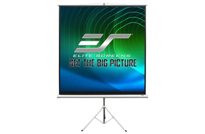Ecran de proiectie trepied Elitescreens T136NWS1 244cm x 244cm rama alba