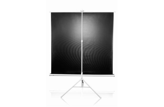 Ecran proiectie cu trepied Elitescreens 244 x 183 cm profesional format 4:3 carcasa alba