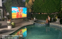 Ecran proiectie de podea Elitescreens 221.4 x 124.5 cm Yard Master 2 Dual OMS100H2-DUAL Format 16:9