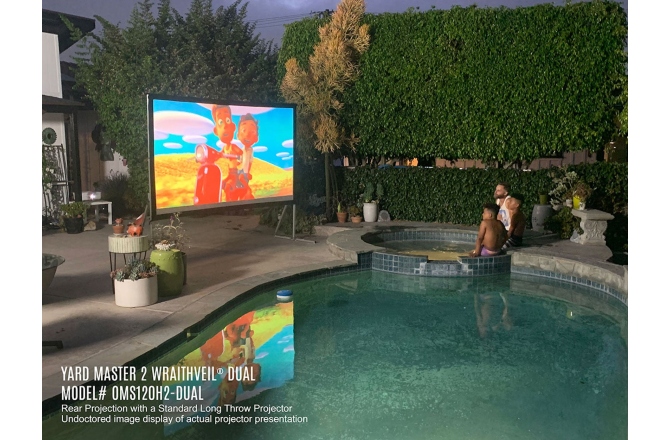 Ecran proiectie de podea Elitescreens  265.7 x 149.4 cm Yard Master 2 Dual OMS120H2-DUAL Format 16:9