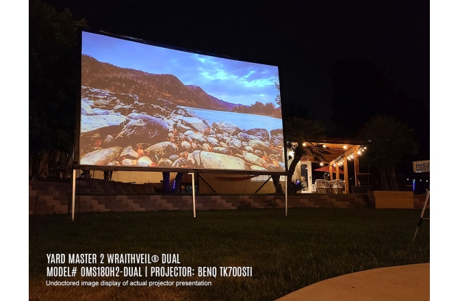 Ecran proiectie de podea Elitescreens  265.7 x 149.4 cm Yard Master 2 Dual OMS120H2-DUAL Format 16:9